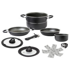 BRUNNER Pirate Topfset 7+1 Ø22 cm, schwarz
