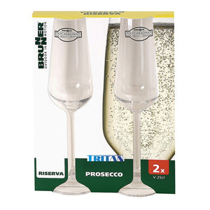 BRUNNER Prosecco-Glas Riserva 2er-Set 250 ml