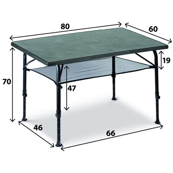BRUNNER RECREO Campingtisch 80×60 cm | Alu, höhenverstellbar - 8