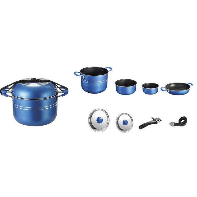 BRUNNER Skipper Topfset 8-tlg. Aluminium blau