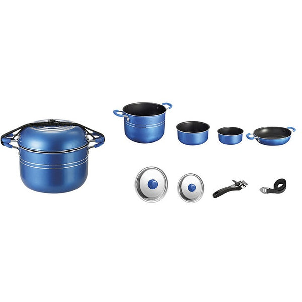 BRUNNER Skipper Topfset 8-tlg. Aluminium blau