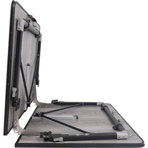 BRUNNER Tisch Elutop Compack Klapptisch Aluminium grau 80 bis 120 x 60 bis 80 cm - 3