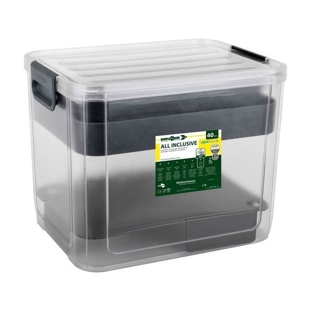 BRUNNER Tuscany Melamin-Geschirrset 40-tlg creme/blau