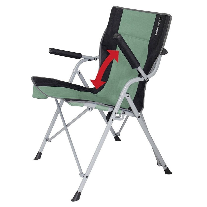 Camping-Faltstuhl EuroTrail Arras – meeresgrün/schwarz