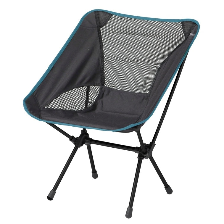 Camping-Klappstuhl Anthrazit mit blauen Akzenten