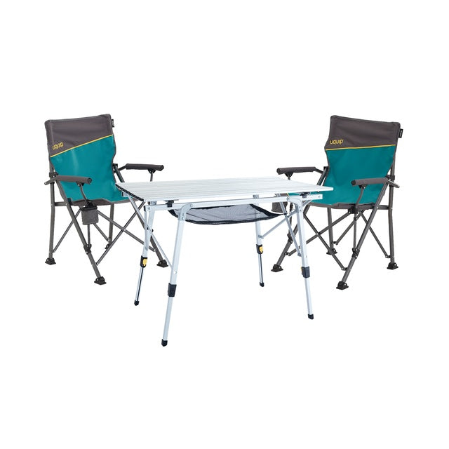 Camping-Set Bloody: 2x Stuhl Roxy + Tisch Variety M