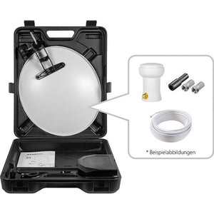 Campingkoffer Sat-Anlage mit LNB und Kabel | 40 cm