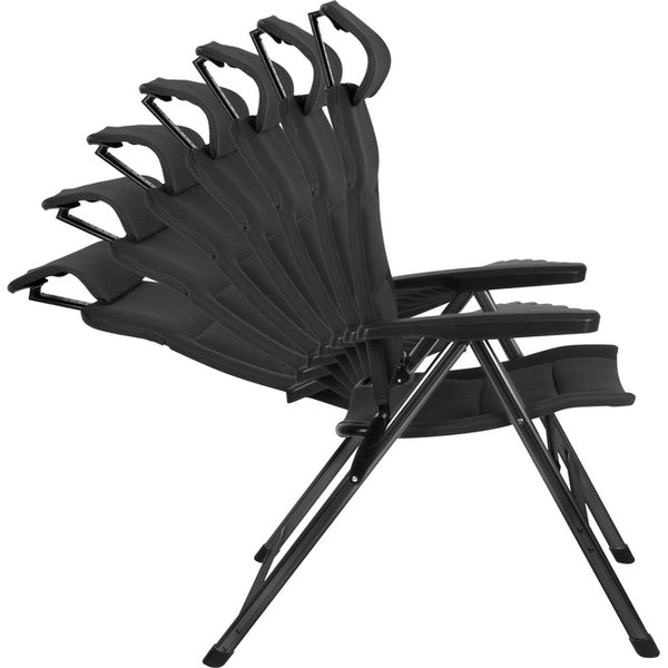 Campingstuhl ARAVEL H2L M – klappbar, schwarz - 4