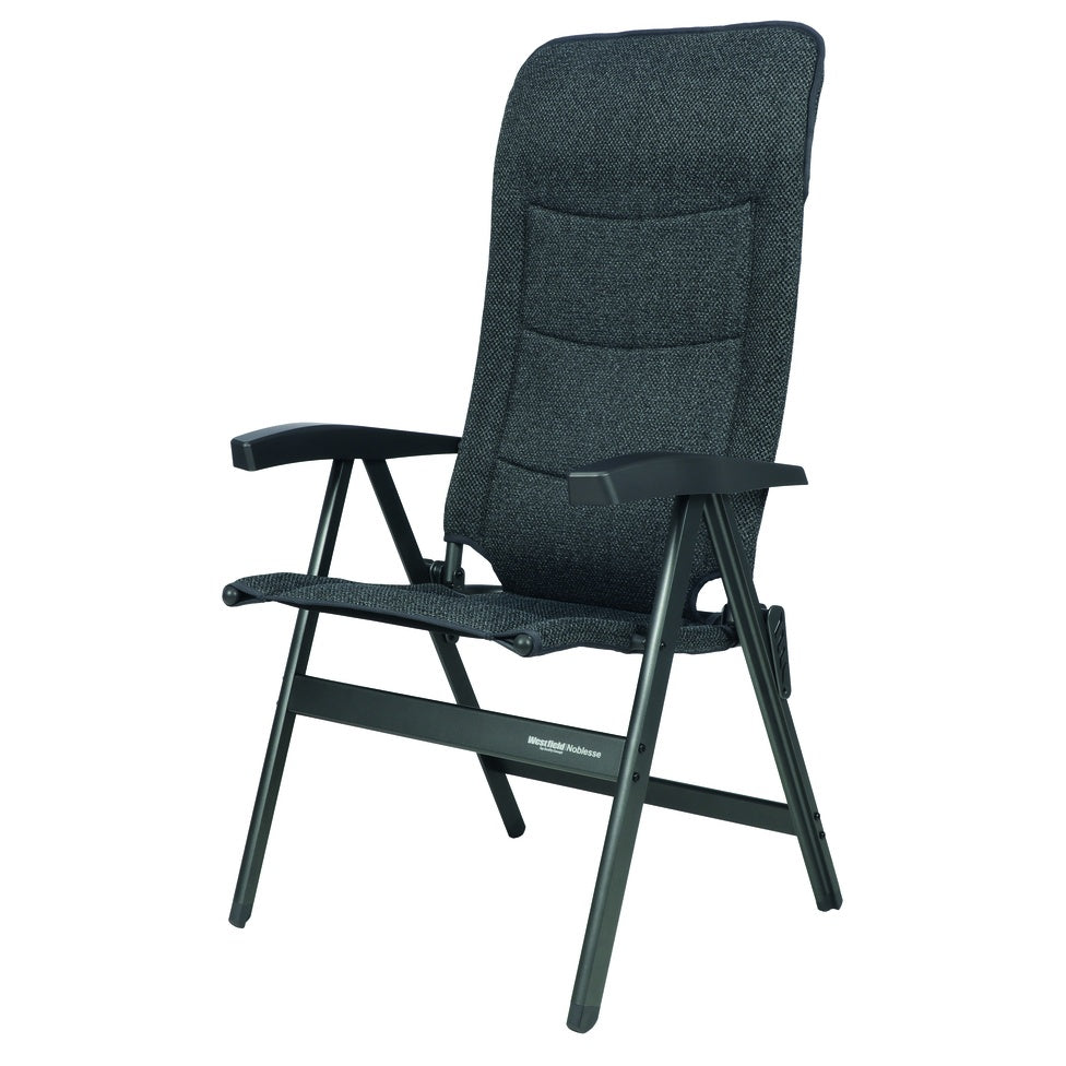 Campingstuhl Noblesse DGM – dunkelgrau meliert, 150 kg