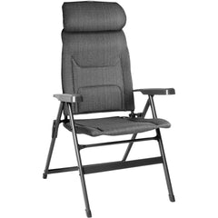 Campingstuhl VITACHIC M – verstellbare Kopfstütze, grau