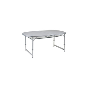 Campingtisch Oval 150 x 80 cm – faltbar, grau