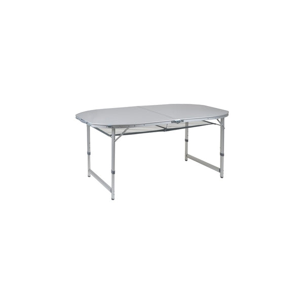 Campingtisch Oval 150 x 80 cm – faltbar, grau