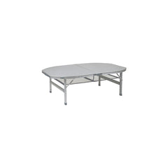 Campingtisch Premium Oval 120x80 cm, grau