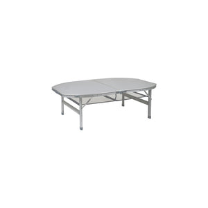 Campingtisch Premium Oval 120x80 cm, grau