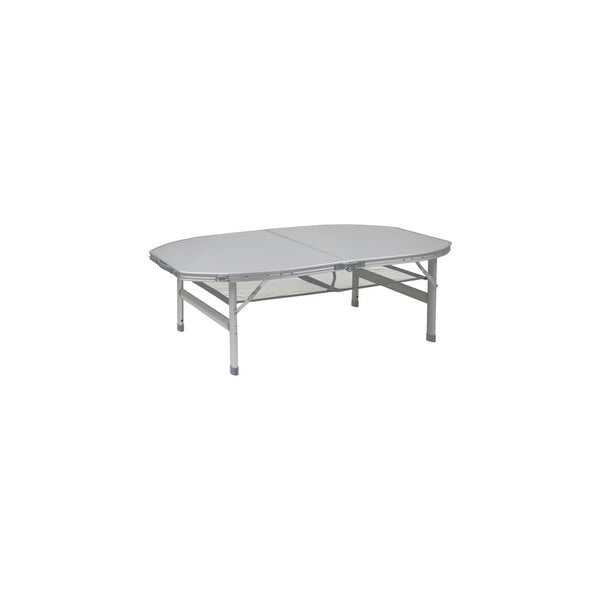 Campingtisch Premium Oval 120x80 cm, grau