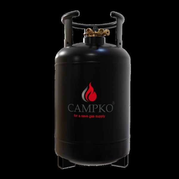 CAMPKO LPG-Tank L – 12,5 kg (Stahl, schwarz)