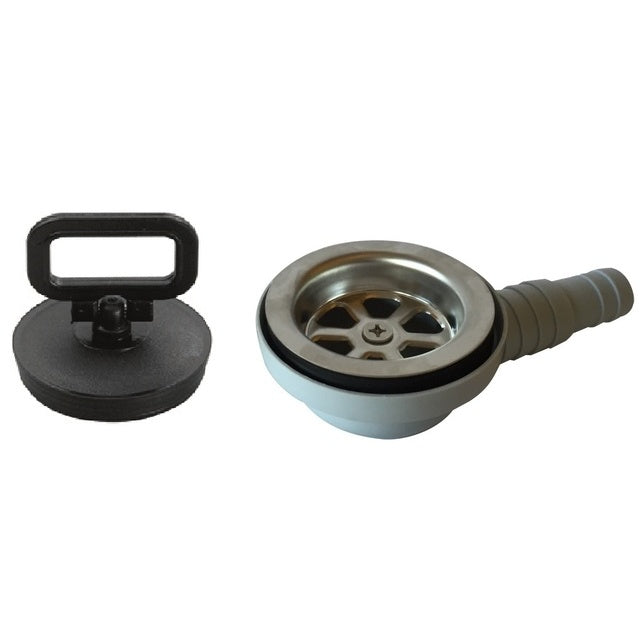 CAN Ablauf 1 1/2 Zoll - 90° gewinkelt mit Stöpsel