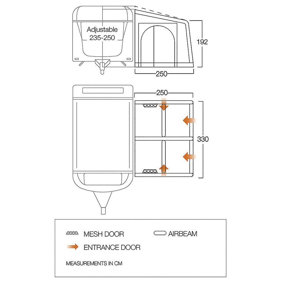 Caravan Vorzelt Vango Balletto Air 330