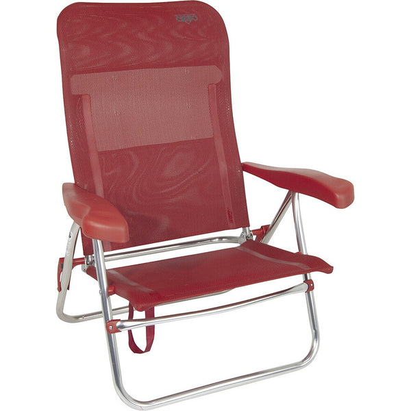 CRESPO Strandstuhl Beach Chair verstellbar Aluminium niedriger Sitz in 3 Farben