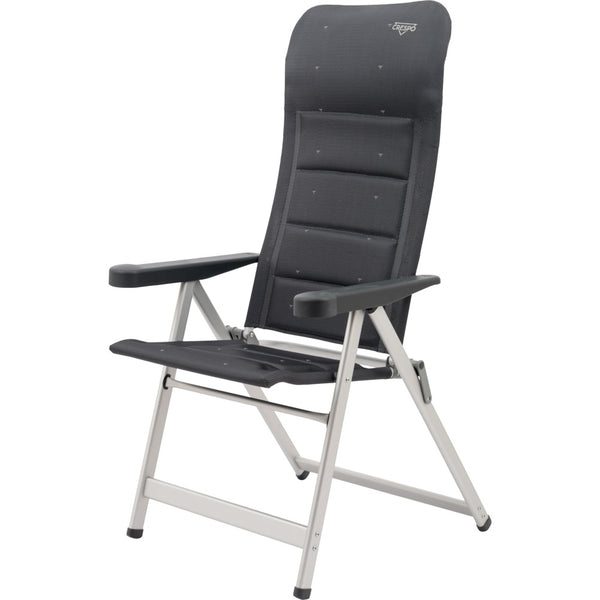 CRESPO Stuhl CR Deluxe grau gepolstert 7-fach verstellbar Sitzhöhe 47 bis 52 cm