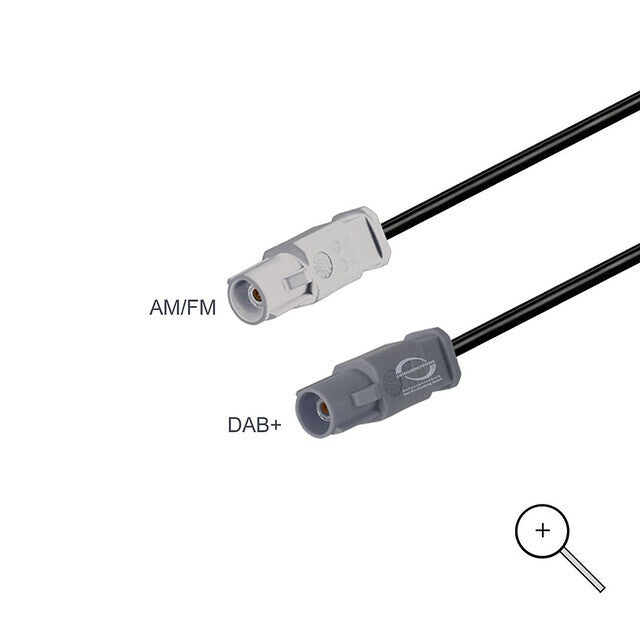 Dachantenne DAB+ aktiv mit FAKRA Adaptern