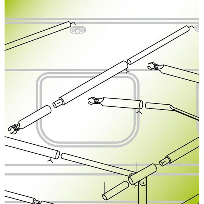 Dachhakenstange piper Ø22 mm, 170–260 cm