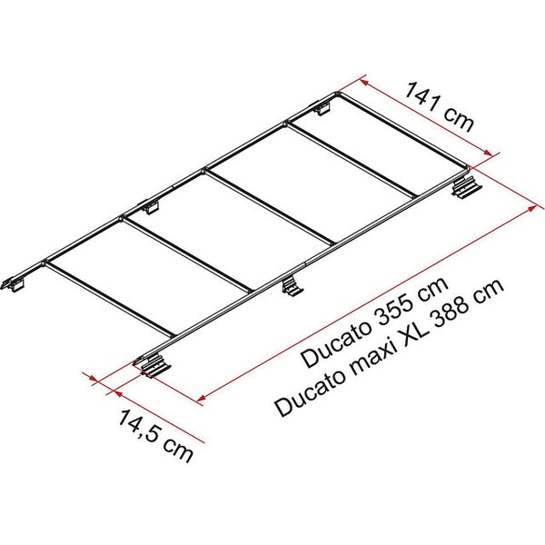 Dachträger FIAMMA für Ducato 541-599 cm - 2