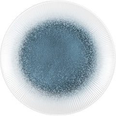 Dessertteller Melamin 21 cm in Weiß / Blau
