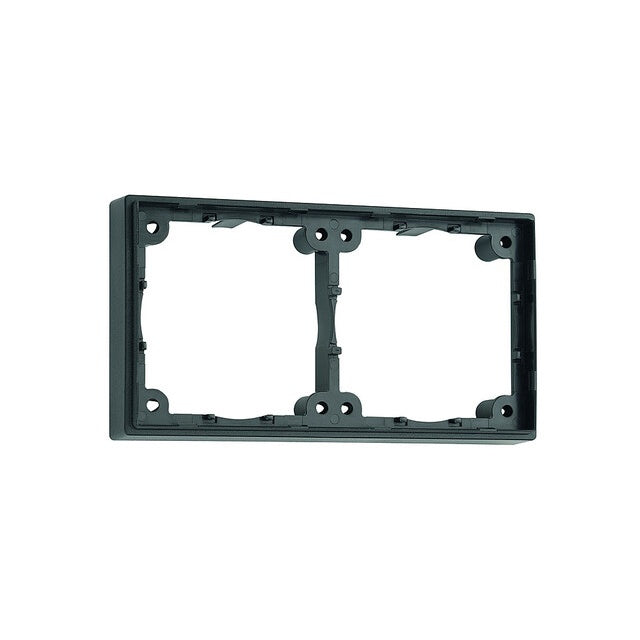 Distanzrahmen schwarz 2-fach für Steckdosen