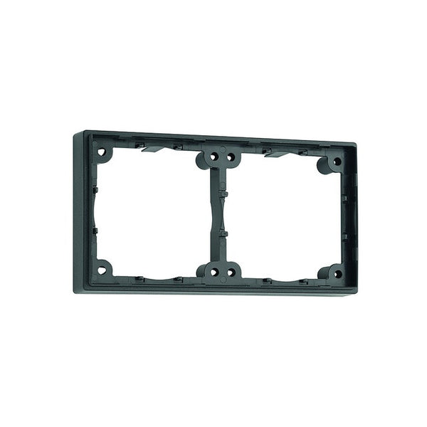 Distanzrahmen schwarz 2-fach für Steckdosen