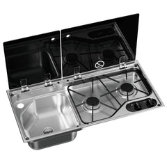 Dometic CVC1700G – 2-flammig Einbau-Koch/Spüle links