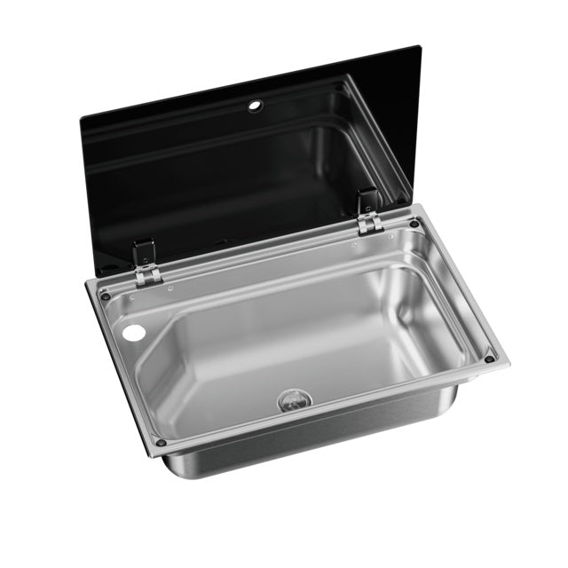 Dometic CVS1525G Spülbecken mit Abdeckung, Edelstahl