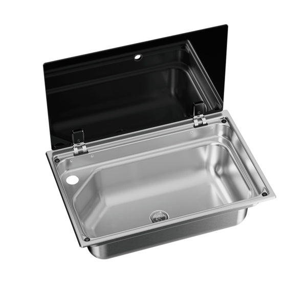 Dometic CVS1525G Spülbecken mit Abdeckung, Edelstahl