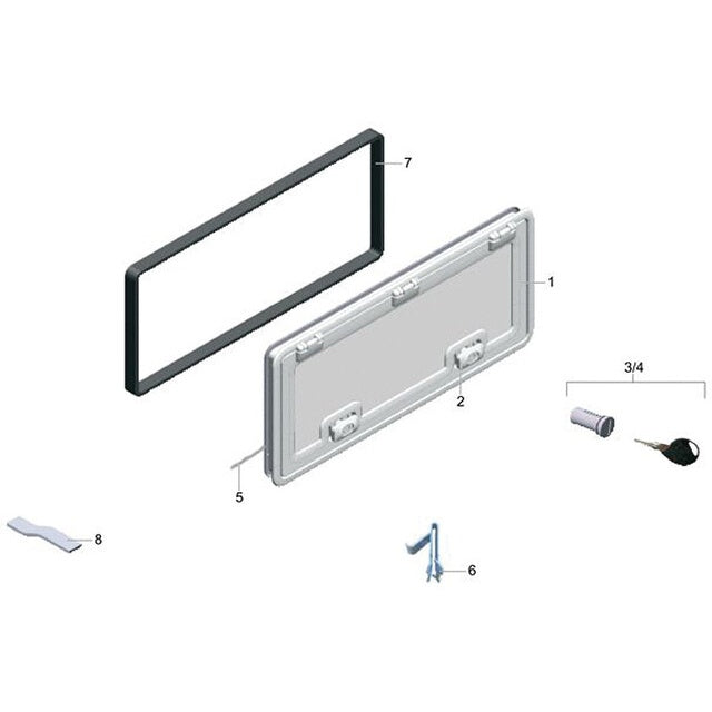 Dometic SK4 Serviceklappe 100×40,5 cm – Fiat Bianco