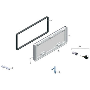Dometic SK4 Serviceklappe 100×40,5 cm – Fiat Bianco - 2