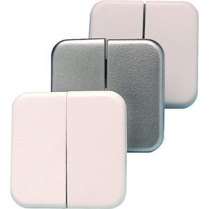 Doppel-Flächenwippe lichtgrau für Steckdosen & Schalter - 2