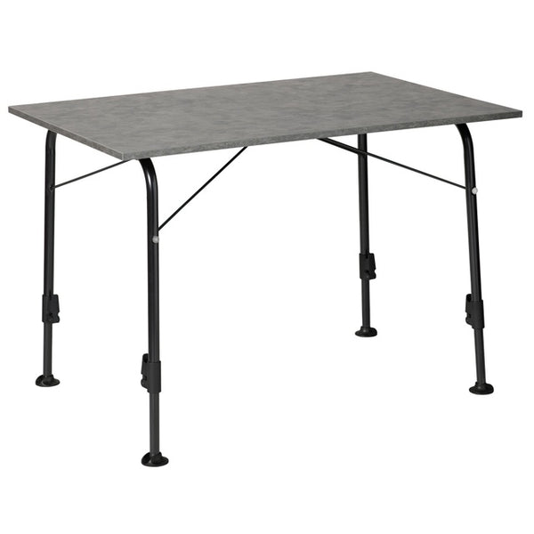 Dukdalf Tisch Majestic Gestell schwarz Aluminium Holz 80 bis 115 x 60 bis 70 cm