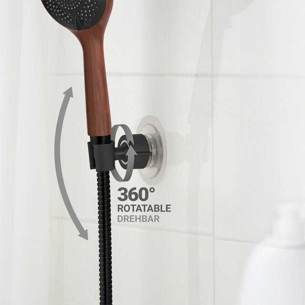 Duschkopfhalter 360° schwarz – klebbar - 5
