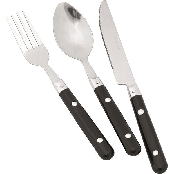 easy camp Family Cutlery Besteckset 4 Personen schwarz