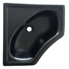 Eckwaschbecken Mini Mattschwarz – platzsparend