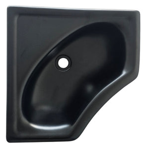 Eckwaschbecken Mini Mattschwarz – platzsparend