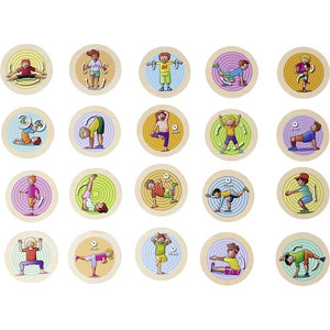 Eichhorn Bewegungsspiel – 20 Holz-Spielscheiben - 8