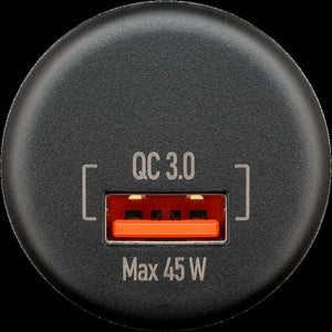 Einbaucharger USB‑A 45 W (12–24V) – schwarz - 2