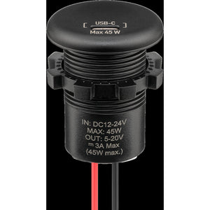 Einbaucharger USB-C 45 W schwarz