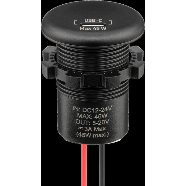 Einbaucharger USB-C 45 W schwarz