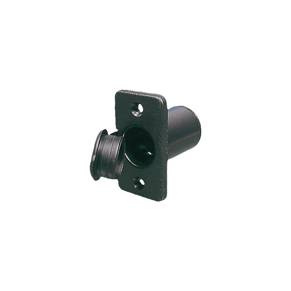 Einbausteckdose 12V mit Deckel - schwarz