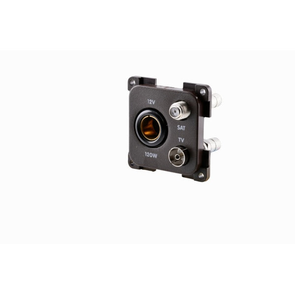 Einbausteckdose DIN TV + SAT lichtgrau 12 V - 3