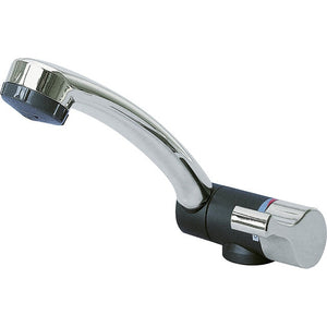 Einhebelmischer chrom / schwarz für Kaltwasser