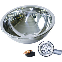 Einlegemulde Edelstahl Ø 335 mm mit Ablaufgarnitur