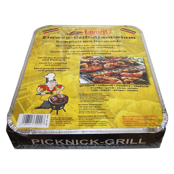 Einweg-Grill Favorit Holzkohle – Camping & Picknick